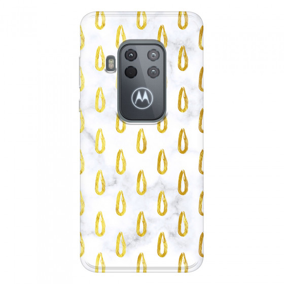 MOTOROLA by LENOVO - Moto One Zoom - Soft Clear Case - Marble Drops