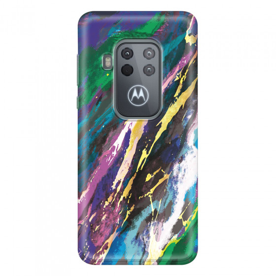 MOTOROLA by LENOVO - Moto One Zoom - Soft Clear Case - Marble Emerald Pearl