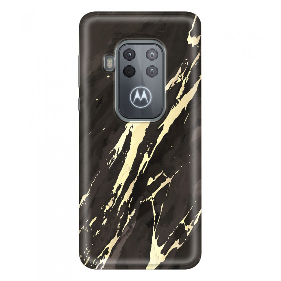 MOTOROLA by LENOVO - Moto One Zoom - Soft Clear Case - Marble Ivory Black