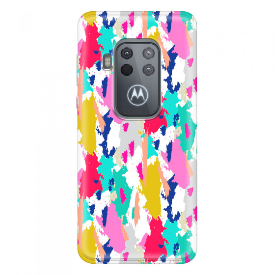 MOTOROLA by LENOVO - Moto One Zoom - Soft Clear Case - Paint Strokes