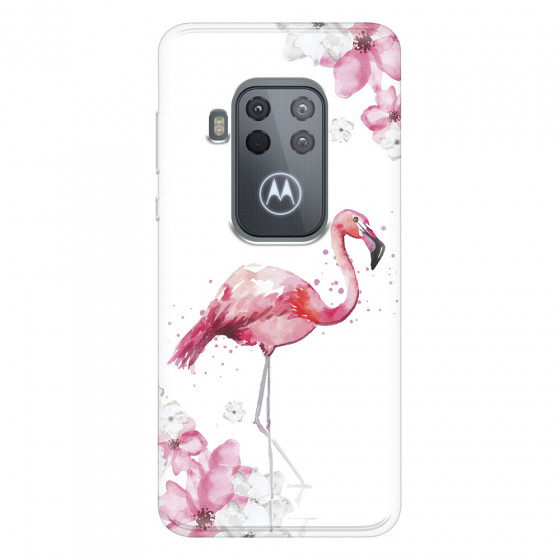 MOTOROLA by LENOVO - Moto One Zoom - Soft Clear Case - Pink Tropes