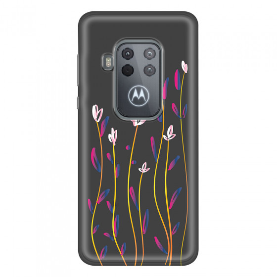 MOTOROLA by LENOVO - Moto One Zoom - Soft Clear Case - Pink Tulips