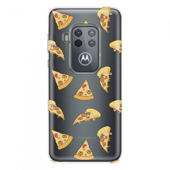 MOTOROLA by LENOVO - Moto One Zoom - Soft Clear Case - Pizza Phone Case