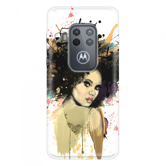MOTOROLA by LENOVO - Moto One Zoom - Soft Clear Case - We love Afro