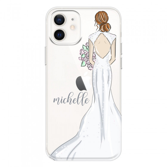 APPLE - iPhone 12 - Soft Clear Case - Bride To Be Redhead Dark