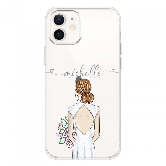 APPLE - iPhone 12 - Soft Clear Case - Bride To Be Redhead II. Dark