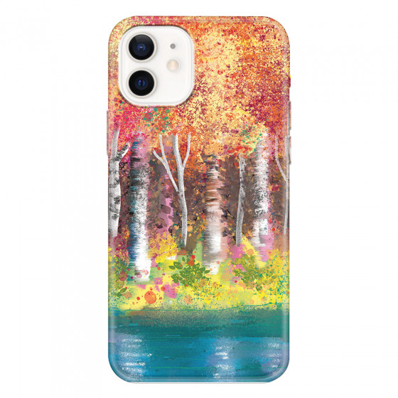 APPLE - iPhone 12 - Soft Clear Case - Calm Birch Trees