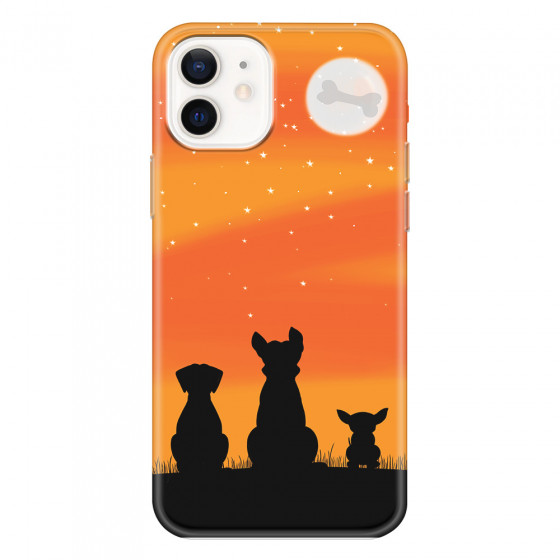 APPLE - iPhone 12 - Soft Clear Case - Dog's Desire Orange Sky