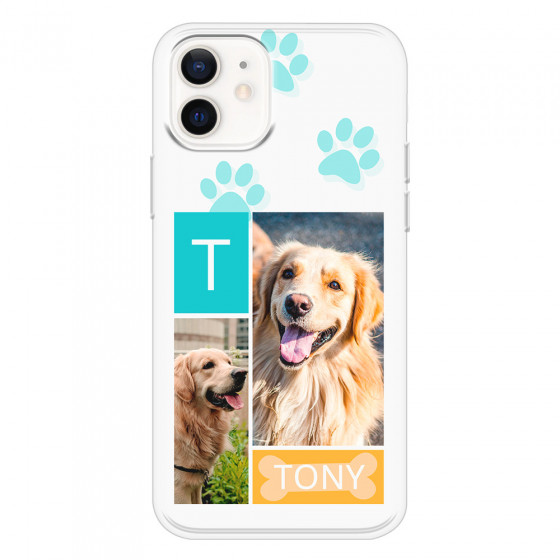 APPLE - iPhone 12 - Soft Clear Case - Dog Collage