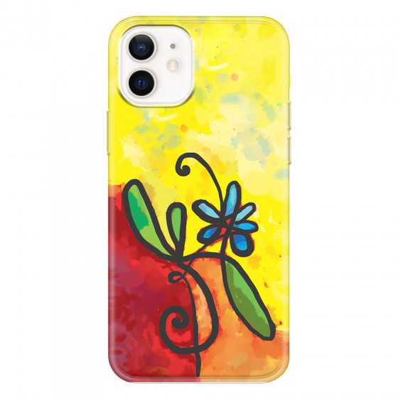 APPLE - iPhone 12 - Soft Clear Case - Flower in Picasso Style