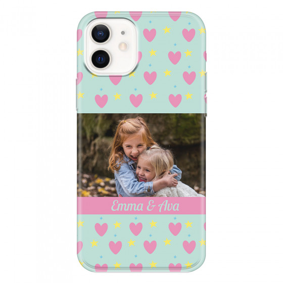 APPLE - iPhone 12 - Soft Clear Case - Heart Shaped Photo