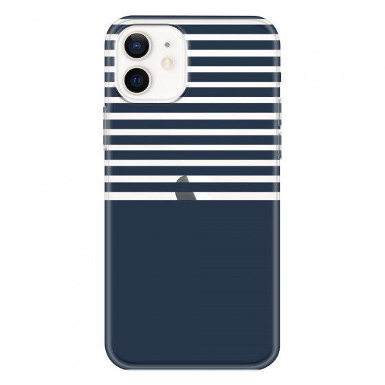 APPLE - iPhone 12 - Soft Clear Case - Life in Blue Stripes