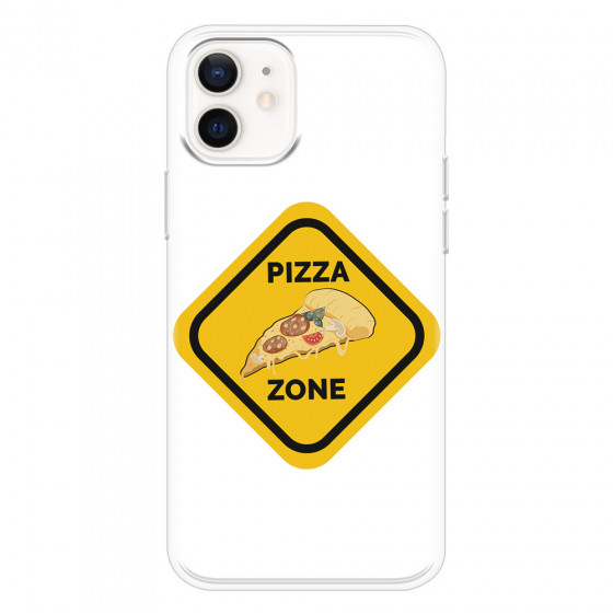 APPLE - iPhone 12 - Soft Clear Case - Pizza Zone Phone Case