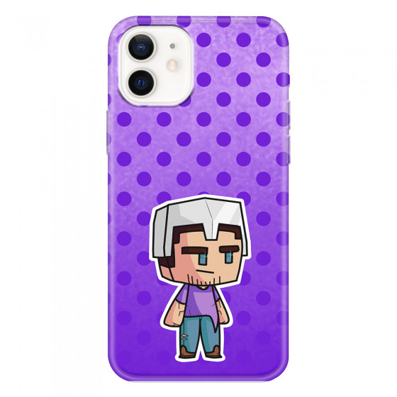 APPLE - iPhone 12 - Soft Clear Case - Purple Shield Crafter