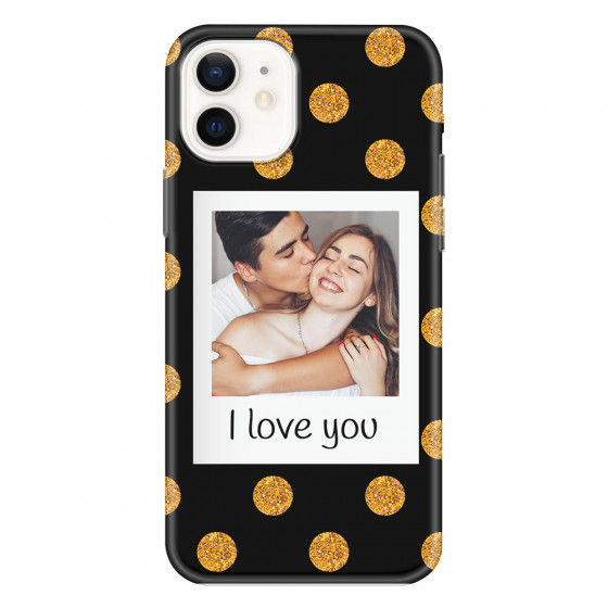 APPLE - iPhone 12 - Soft Clear Case - Single Love Dots Photo