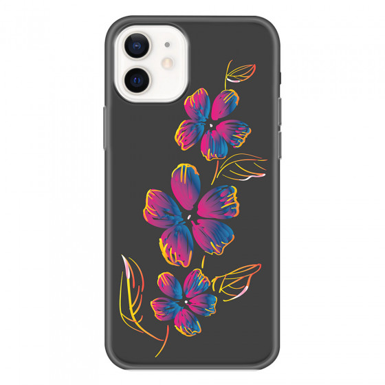 APPLE - iPhone 12 - Soft Clear Case - Spring Flowers In The Dark