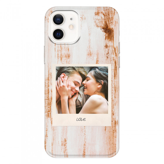 APPLE - iPhone 12 - Soft Clear Case - Wooden Polaroid