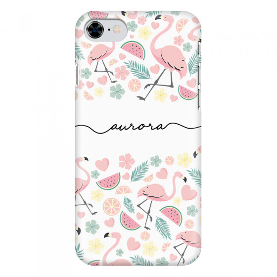 APPLE - iPhone SE 2020 - 3D Snap Case - Clear Flamingo Handwritten Dark