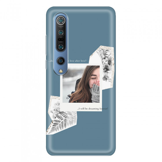 XIAOMI - Mi 10 Pro - Soft Clear Case - Vintage Blue Collage Phone Case