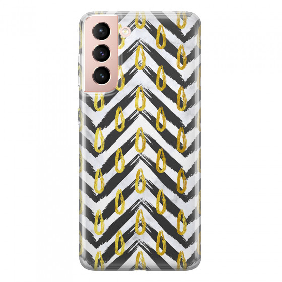 SAMSUNG - Galaxy S21 - Soft Clear Case - Exotic Waves
