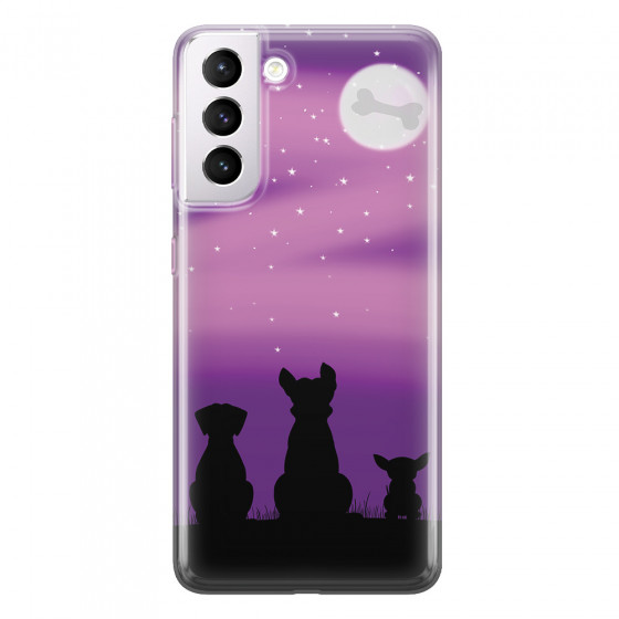 SAMSUNG - Galaxy S21 Plus - Soft Clear Case - Dog's Desire Violet Sky