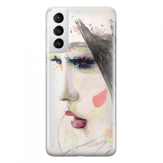 SAMSUNG - Galaxy S21 Plus - Soft Clear Case - Face of a Beauty
