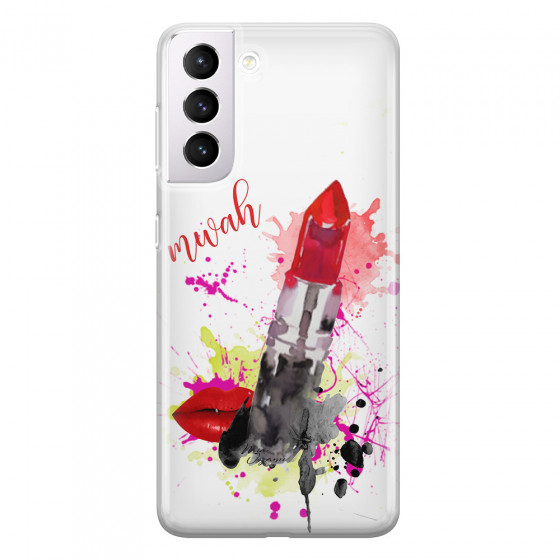 SAMSUNG - Galaxy S21 Plus - Soft Clear Case - Lipstick