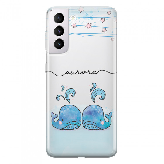 SAMSUNG - Galaxy S21 Plus - Soft Clear Case - Little Whales