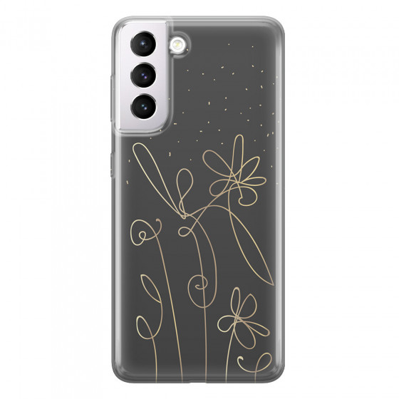 SAMSUNG - Galaxy S21 Plus - Soft Clear Case - Midnight Flowers