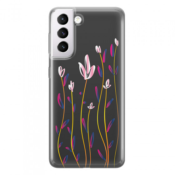 SAMSUNG - Galaxy S21 Plus - Soft Clear Case - Pink Tulips