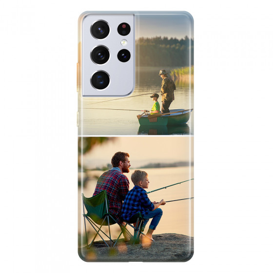 SAMSUNG - Galaxy S21 Ultra - Soft Clear Case - Collage of 2