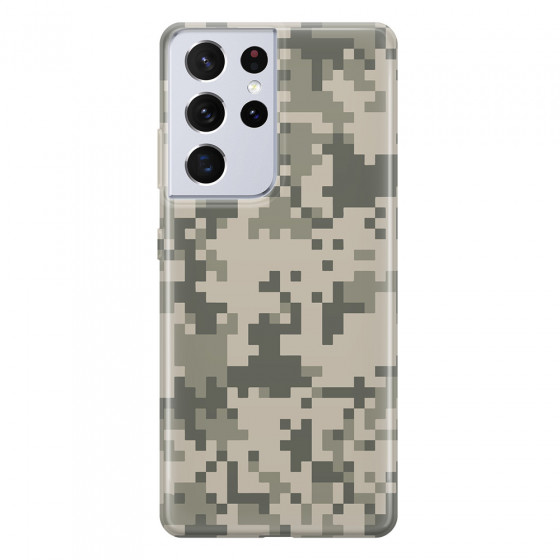 SAMSUNG - Galaxy S21 Ultra - Soft Clear Case - Digital Camouflage