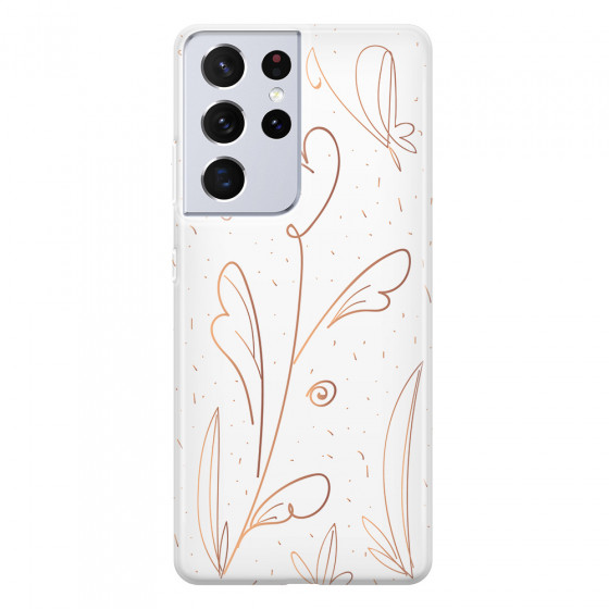 SAMSUNG - Galaxy S21 Ultra - Soft Clear Case - Flowers In Style