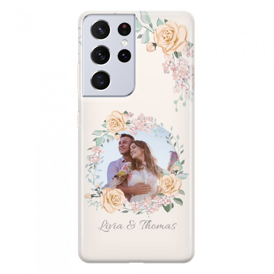 SAMSUNG - Galaxy S21 Ultra - Soft Clear Case - Frame Of Roses