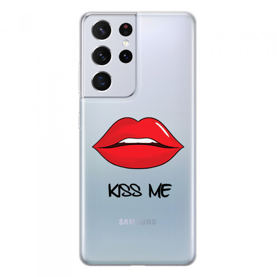SAMSUNG - Galaxy S21 Ultra - Soft Clear Case - Kiss Me