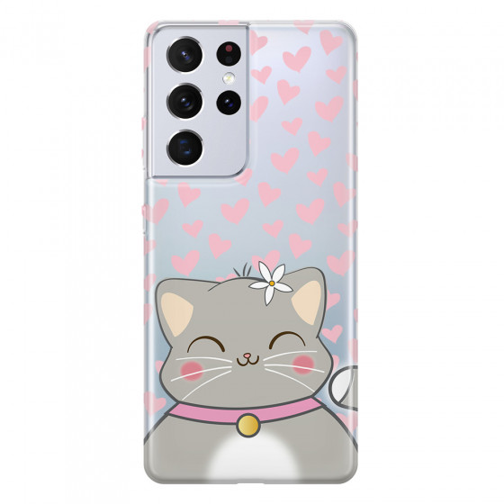 SAMSUNG - Galaxy S21 Ultra - Soft Clear Case - Kitty