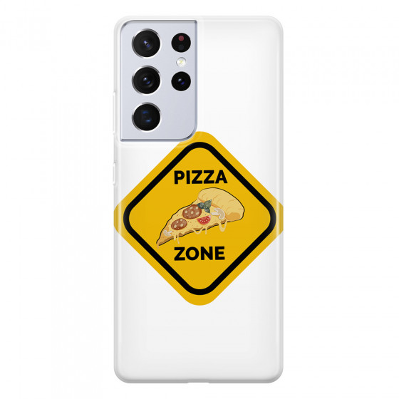 SAMSUNG - Galaxy S21 Ultra - Soft Clear Case - Pizza Zone Phone Case