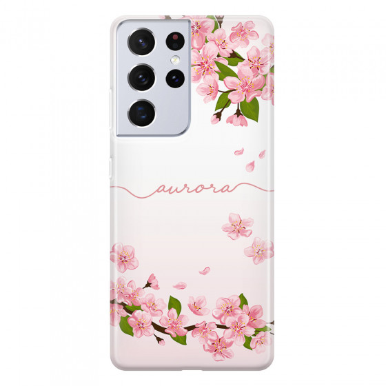 SAMSUNG - Galaxy S21 Ultra - Soft Clear Case - Sakura Handwritten