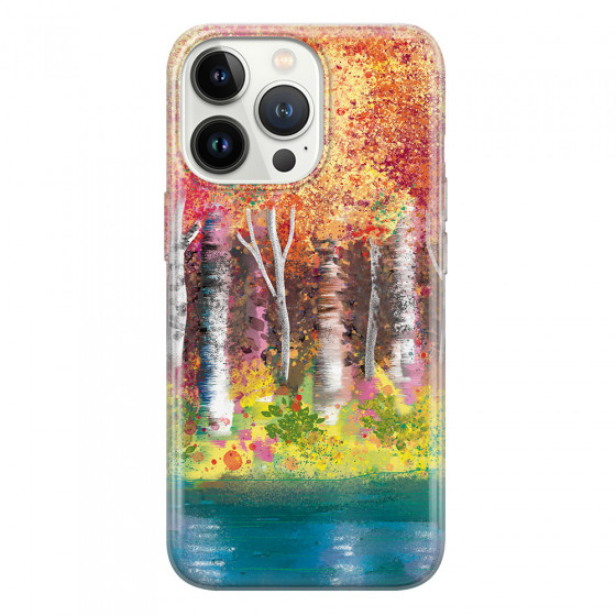 APPLE - iPhone 13 Pro Max - Soft Clear Case - Calm Birch Trees