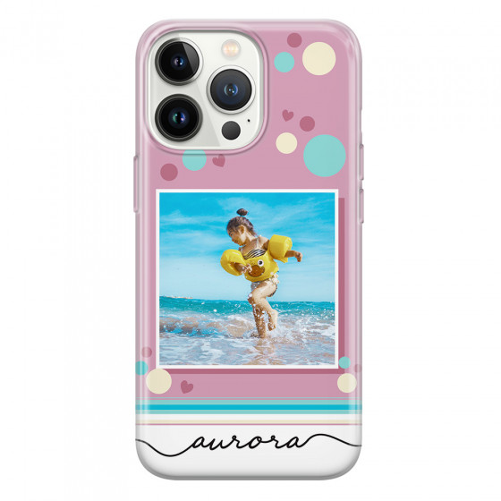 APPLE - iPhone 13 Pro Max - Soft Clear Case - Cute Dots Photo Case