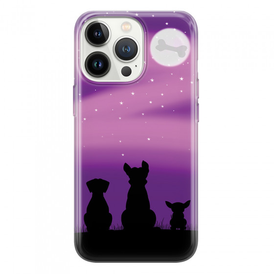 APPLE - iPhone 13 Pro Max - Soft Clear Case - Dog's Desire Violet Sky