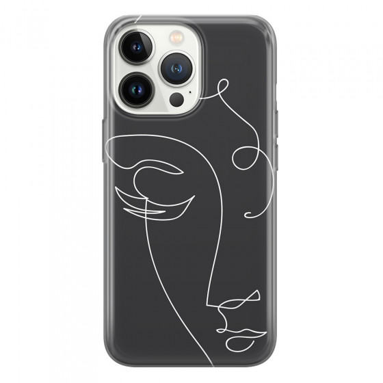 APPLE - iPhone 13 Pro Max - Soft Clear Case - Light Portrait in Picasso Style