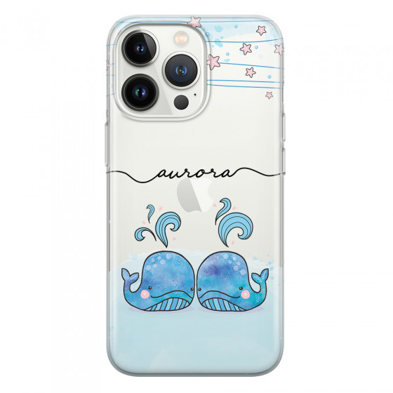 APPLE - iPhone 13 Pro Max - Soft Clear Case - Little Whales