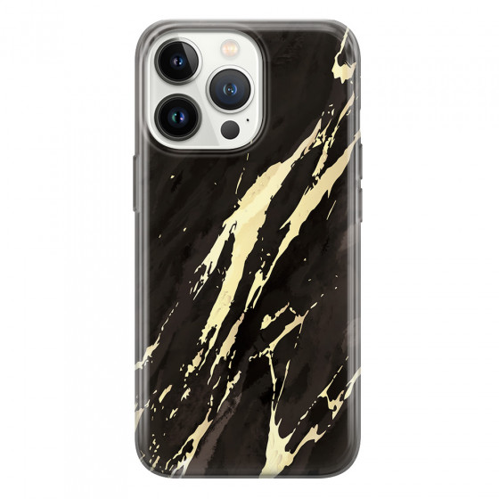 APPLE - iPhone 13 Pro Max - Soft Clear Case - Marble Ivory Black