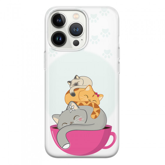 APPLE - iPhone 13 Pro Max - Soft Clear Case - Sleep Tight Kitty