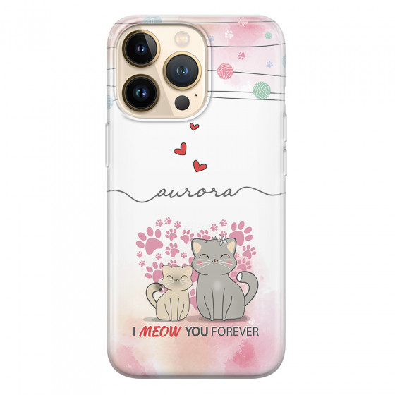 APPLE - iPhone 13 Pro - Soft Clear Case - I Meow You Forever