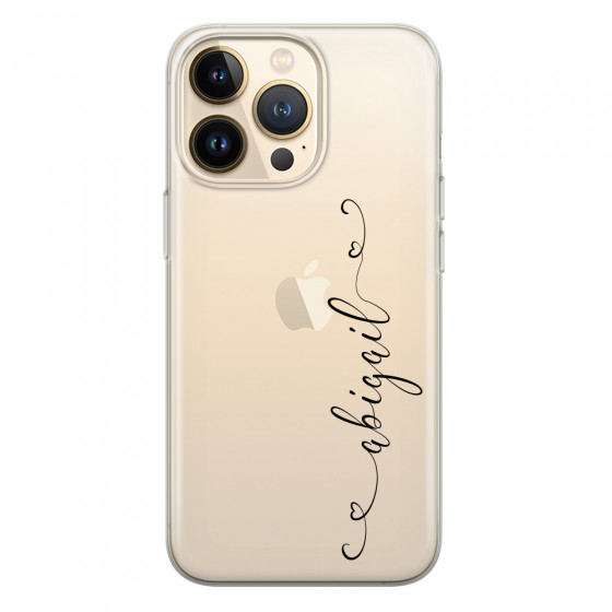 APPLE - iPhone 13 Pro - Soft Clear Case - Little Hearts Handwritten Black
