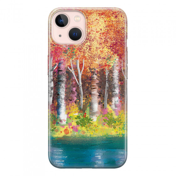 APPLE - iPhone 13 Mini - Soft Clear Case - Calm Birch Trees