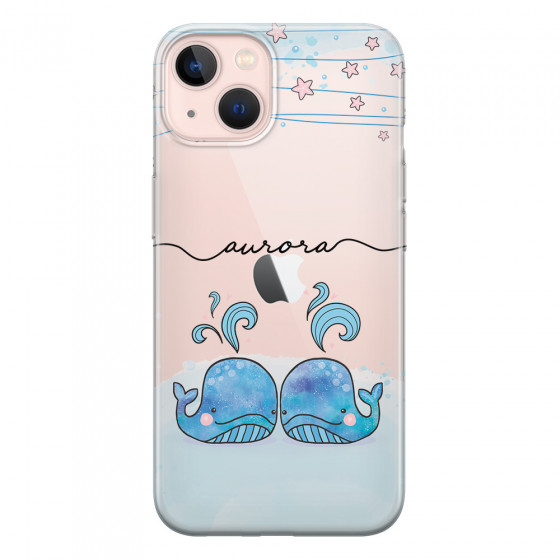 APPLE - iPhone 13 Mini - Soft Clear Case - Little Whales