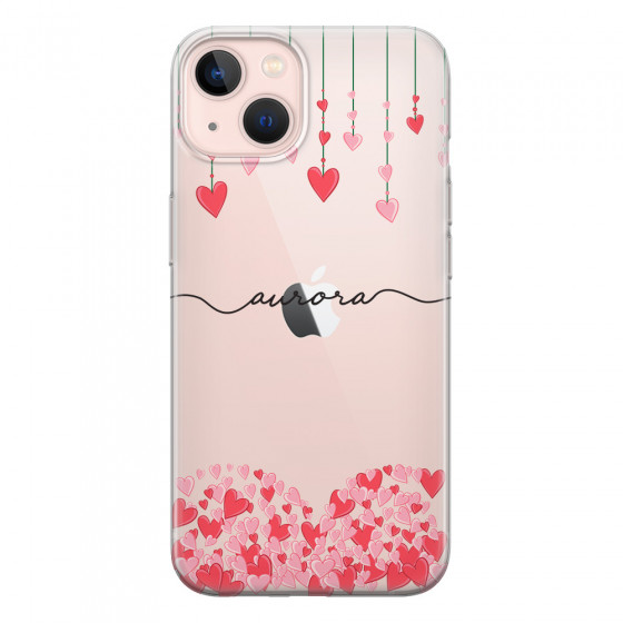 APPLE - iPhone 13 Mini - Soft Clear Case - Love Hearts Strings